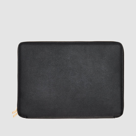 Essential 13 Inch Laptop Cover Recycled Saffiano Black
