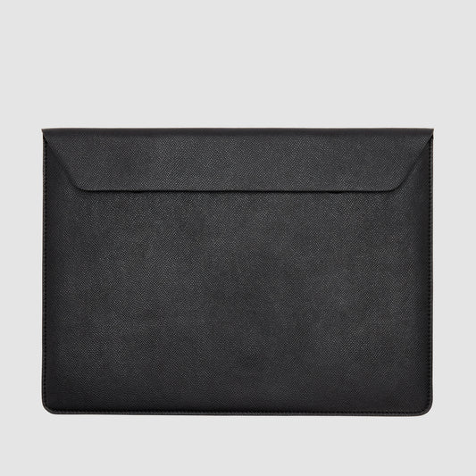 Essential 13 Inch Laptop Sleeve Recycled Saffiano Black