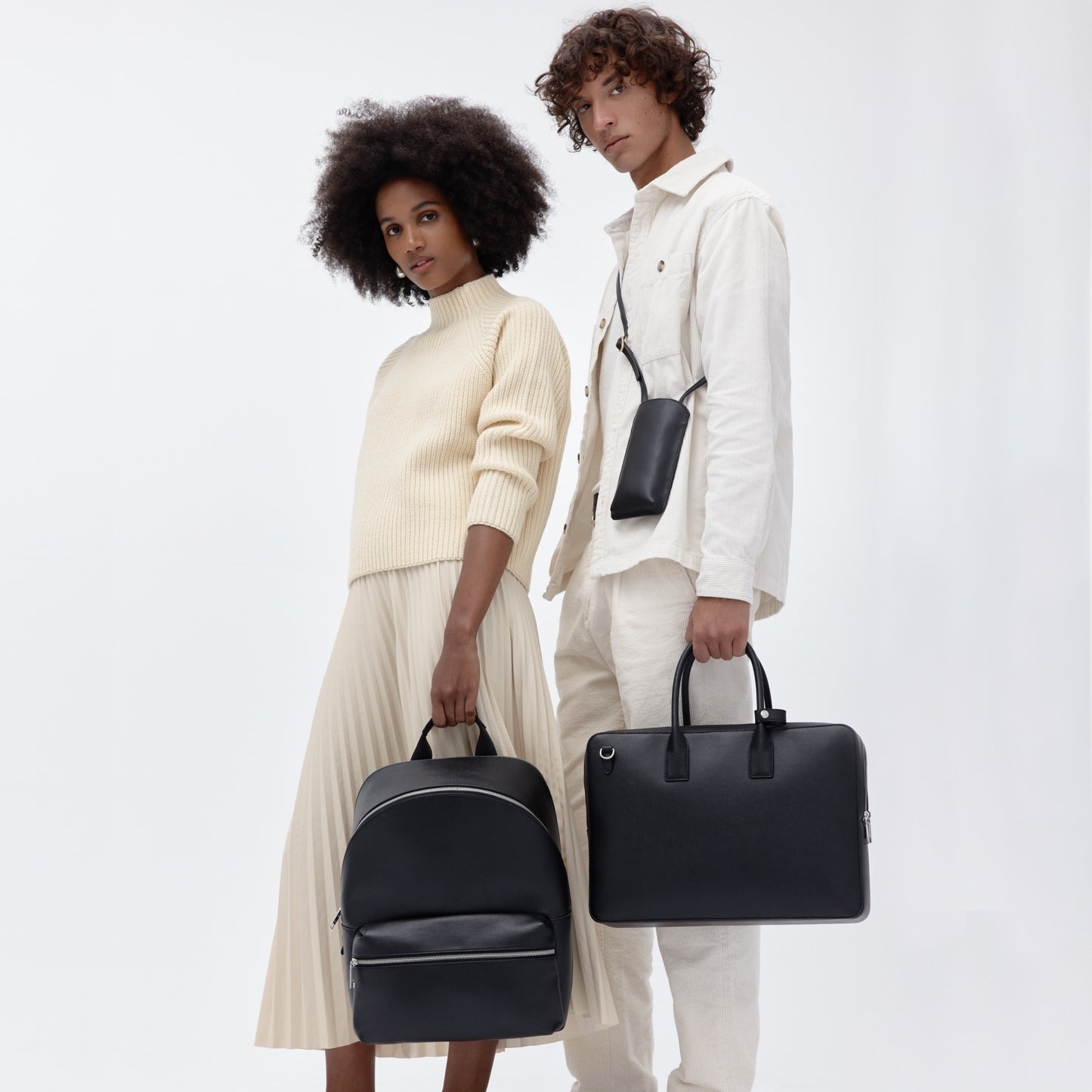 Essentials Double Zip Griptop Black