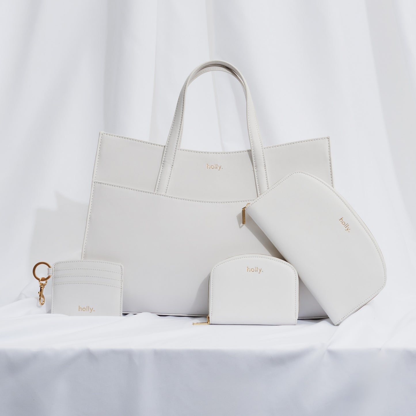 Timeless CC Sleeve Keyring Pure White