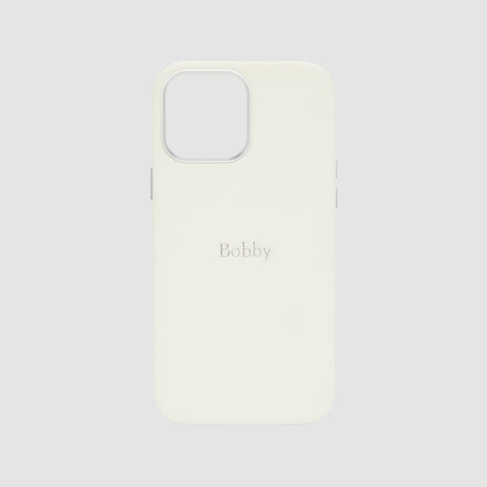 iPhone 13 Pro Max Saffiano Leather Wrap Case Pure White