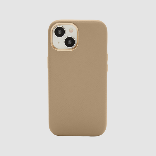 iPhone 15 Leather Case Praline