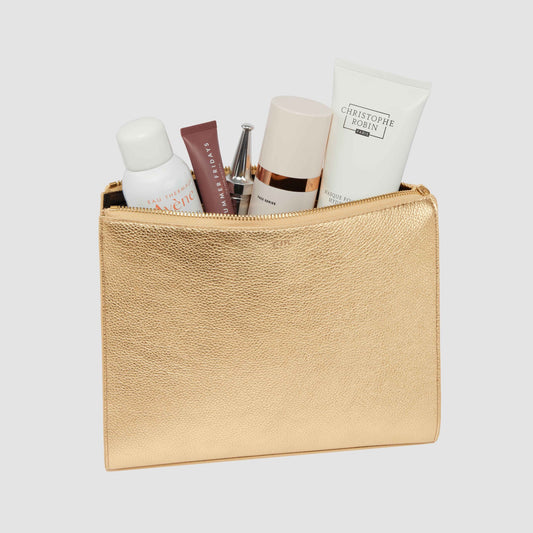 Luxe Medium Everything Pouch Gold