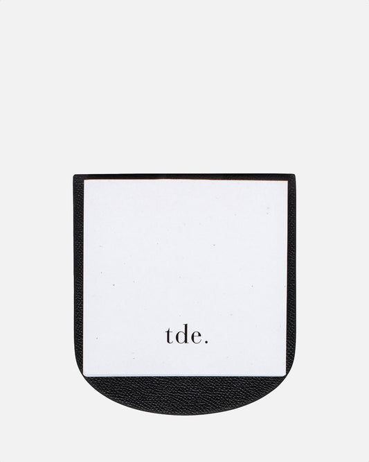 Essential Round Memo Pad Recycled Saffiano Black