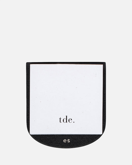 Essential Round Memo Pad Recycled Saffiano Black