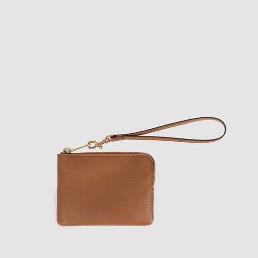 Essential Small Zip Pouch Rich Tan