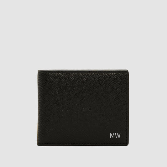 Essential Slim Bifold Wallet Recycled Saffiano Black