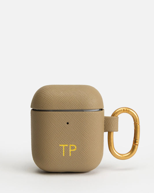 AirPods 2nd Gen Saffiano Leather Case Praline