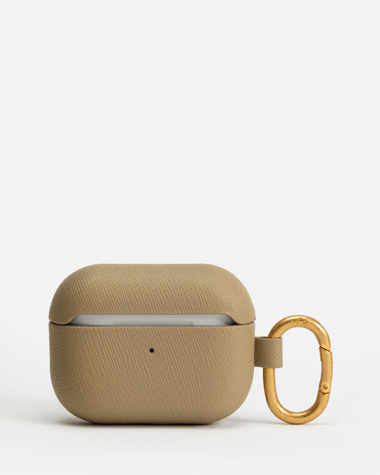 AirPods 2nd Gen Pro Saffiano Leather Case Praline