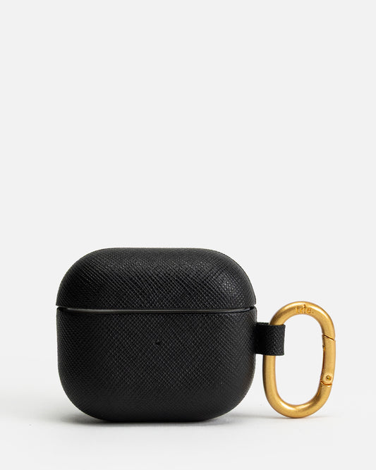 AirPods 3rd Gen Saffiano Leather Case Black