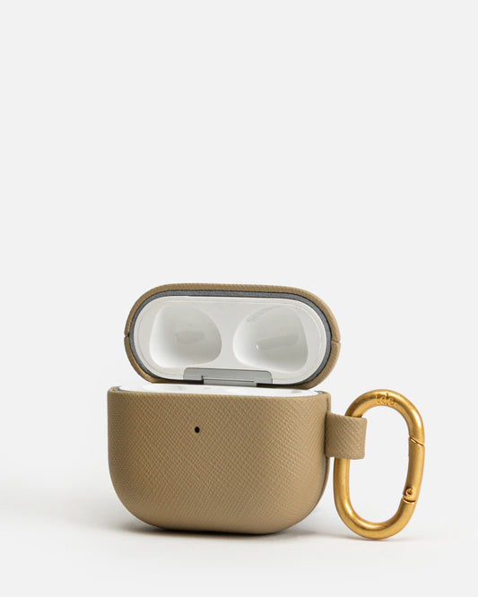 AirPods 4th Gen Saffiano Leather Case Praline