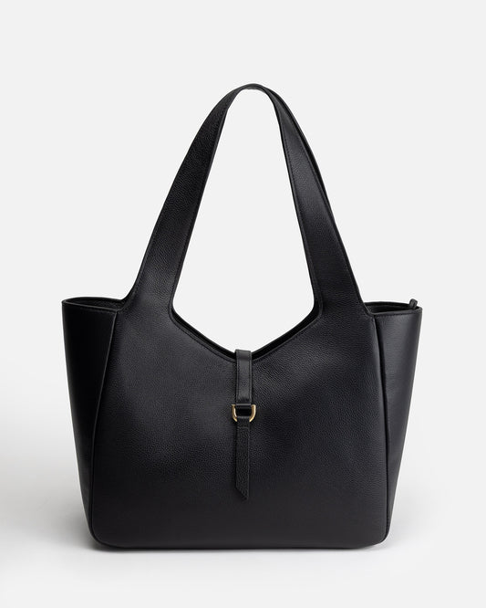 Maia Soft Shoulder Tote Black