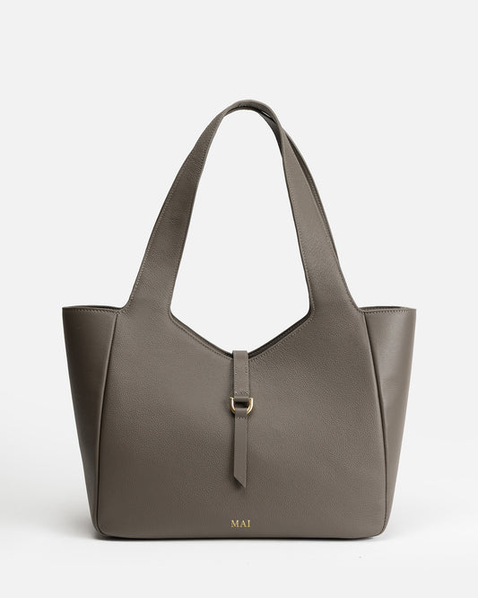 Maia Soft Shoulder Tote Slate Grey