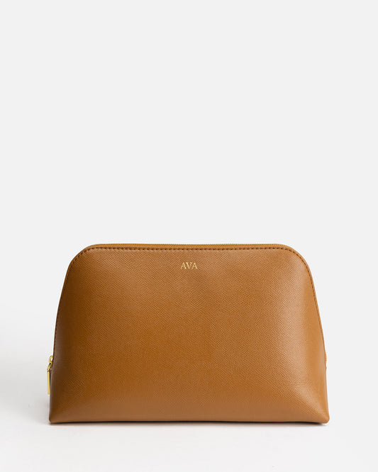 Ava Large Beauty Case Tan