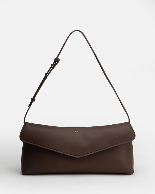 Zaphia Evening Shoulder Bag Brown