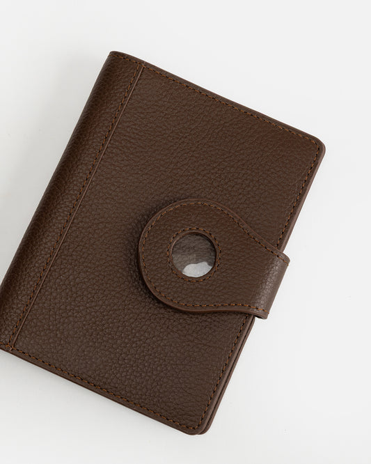 Jude Airtag Passport Holder Chestnut