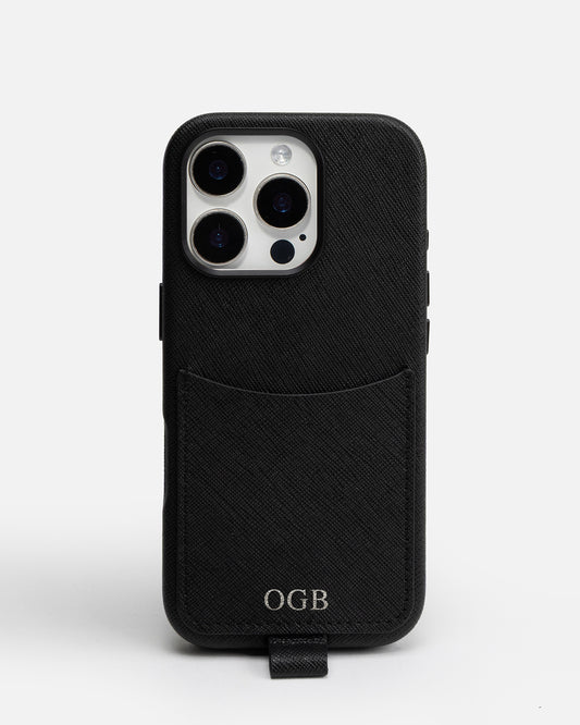 iPhone 16 Pro Case with Crossbody Strap Black