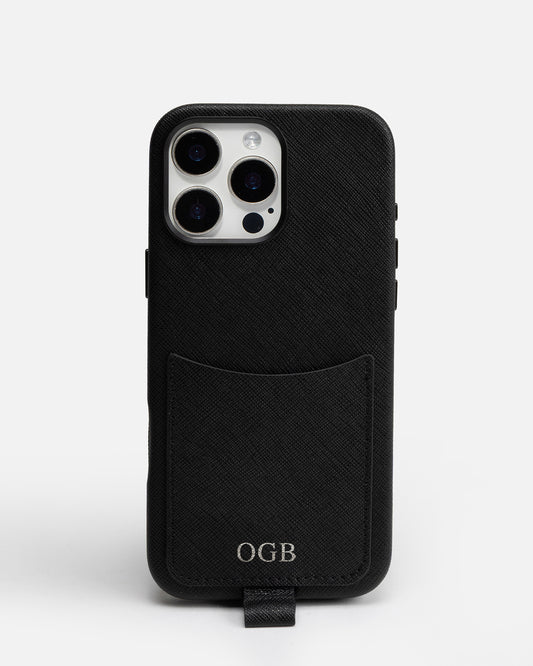 iPhone 16 Pro Max Case with Crossbody Strap Black
