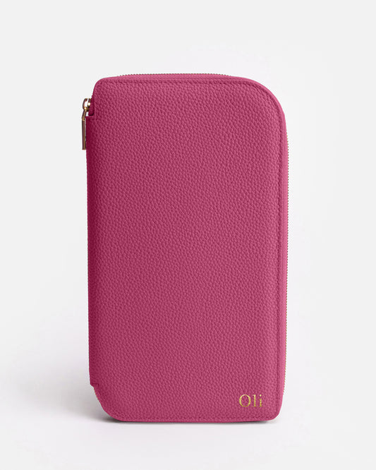 Olivia Family Travel Wallet Fuchsia