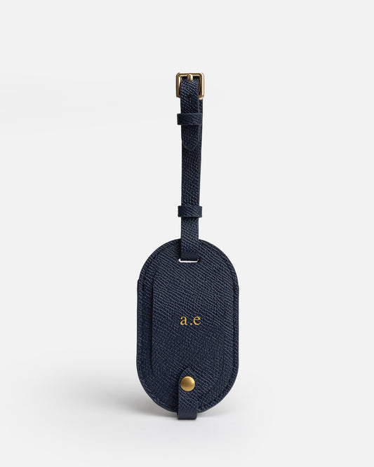 Essentials Round Luggage Tag Navy