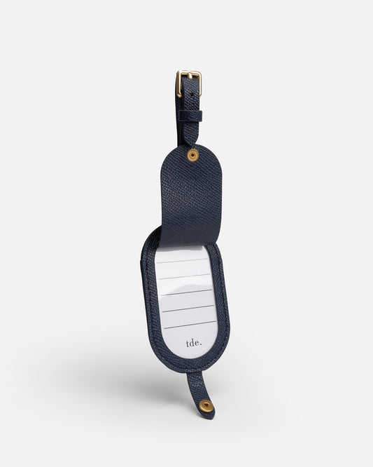 Essentials Round Luggage Tag Navy