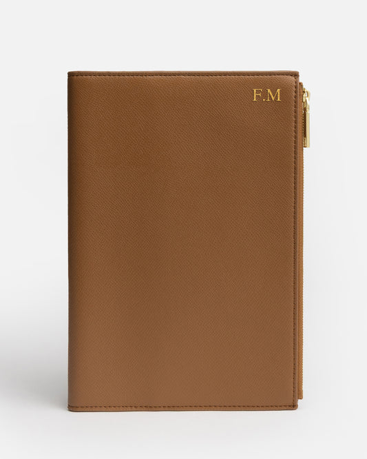 Essentials A5 Zip Compendium Tan
