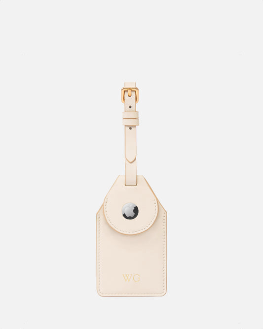 Wave AirTag Luggage Label Cream