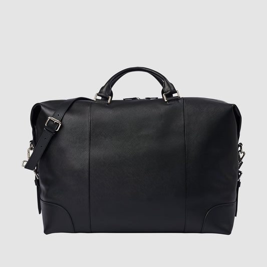Overnight Bag Black Saffiano Leather