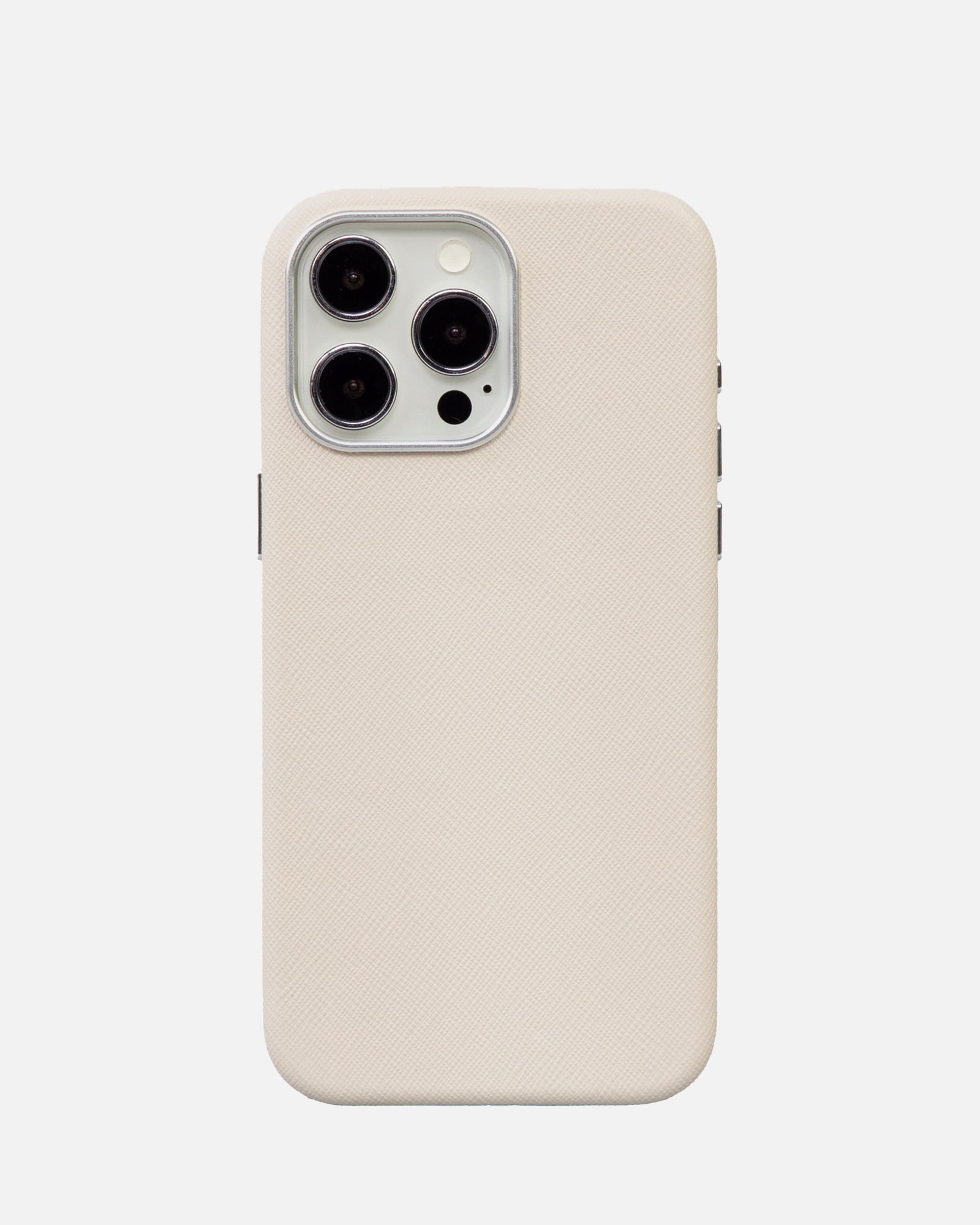 Personalised iPhone 15 Pro Max Case Cream with initials