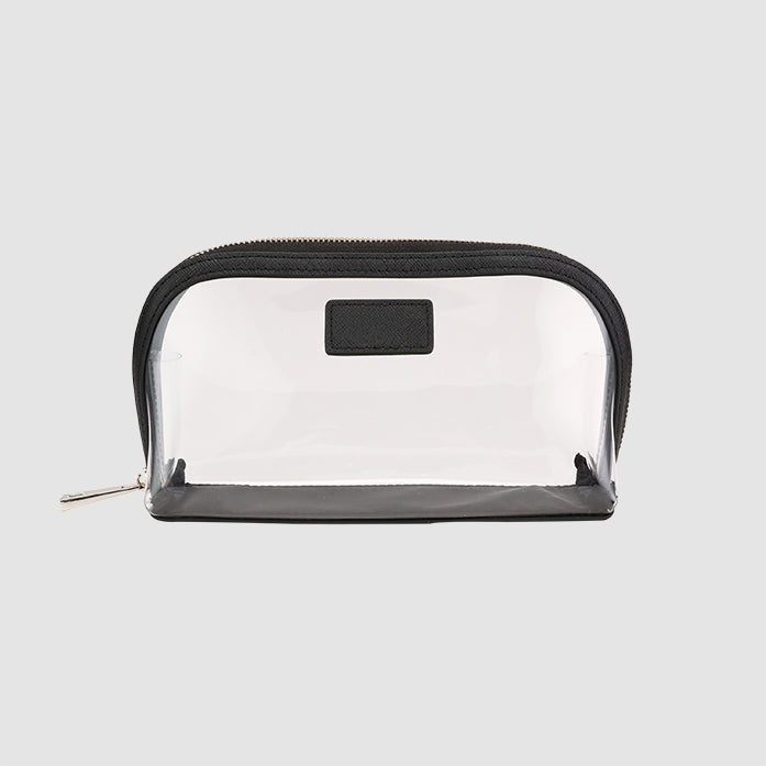 Clear Cosmetic Case Black Leather – The Daily Edited