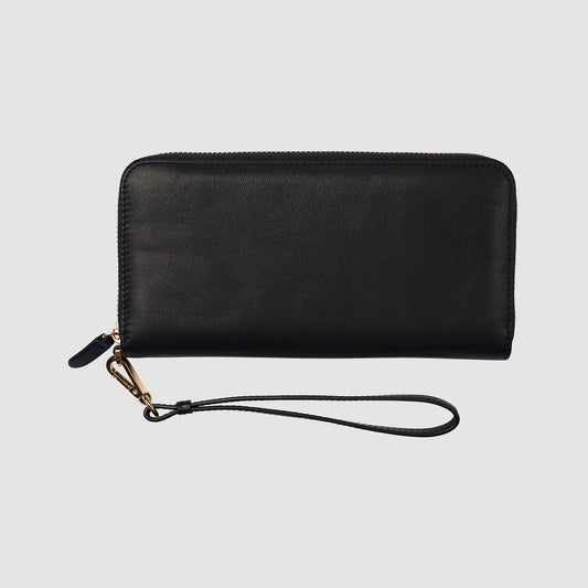 Crescent Continental Wallet Nappa Leather Black