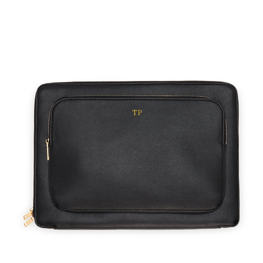 13 inch Black Saffiano Leather Laptop Case