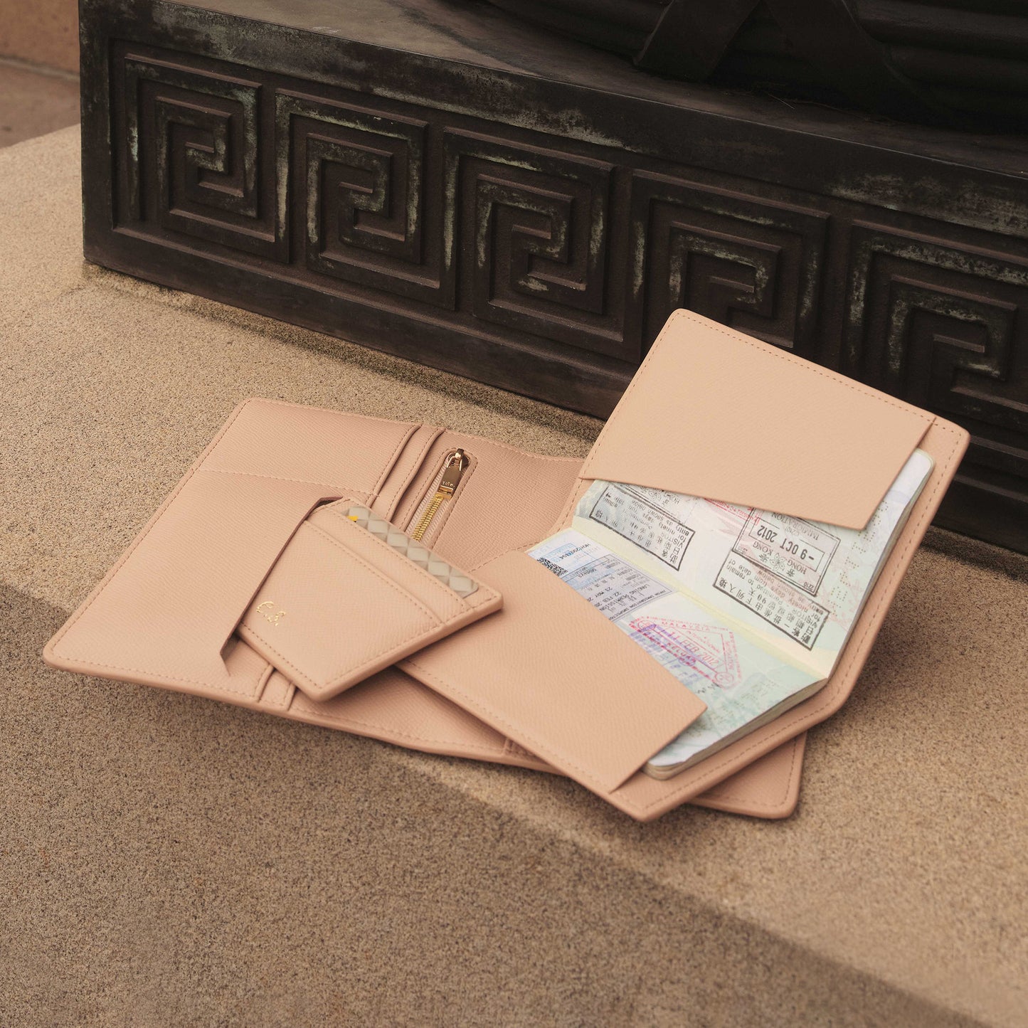 Essentials Flat Travel Wallet Pecan
