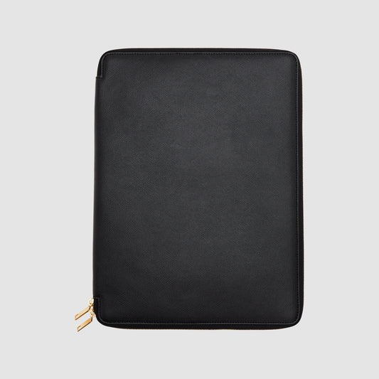 Essential A4 Compendium Recycled Saffiano Black