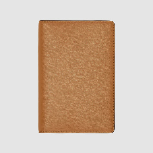 Essential A5 Notebook Holder Recycled Saffiano Rich Tan