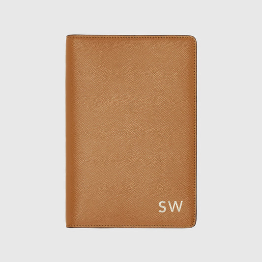 Essential A5 Notebook Holder Recycled Saffiano Rich Tan
