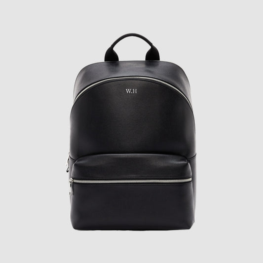 Essential Backpack Recycled Saffiano Black