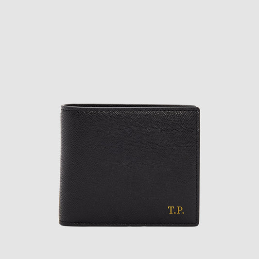 Essential Bifold Coin Wallet Recycled Saffiano Black