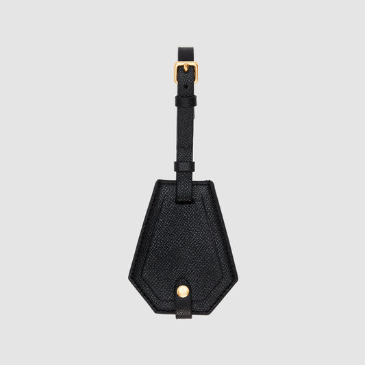 Essential Classic Luggage Tag Recycled Saffiano Black