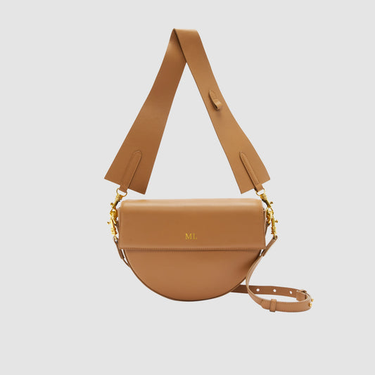 Crescent Day Bag Nappa Leather Rich Tan