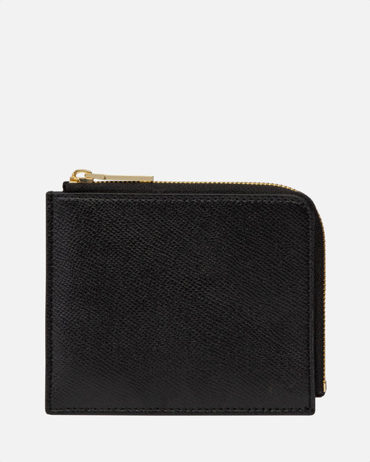 Essentials Zip Wallet Black with Rich Tan