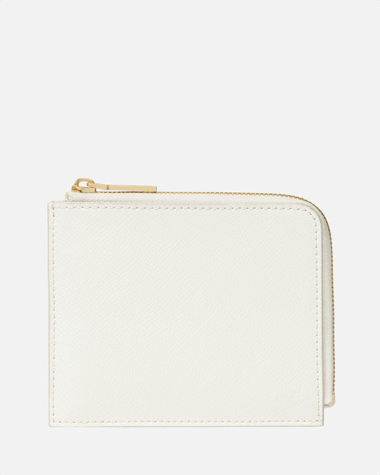 Essentials Zip Wallet Pure White with Black