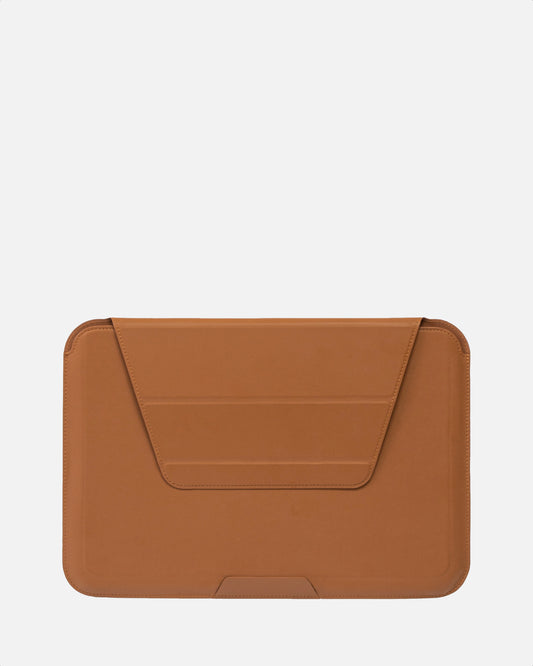 Vegan 14 Inch Laptop Cover and Stand Rich Tan