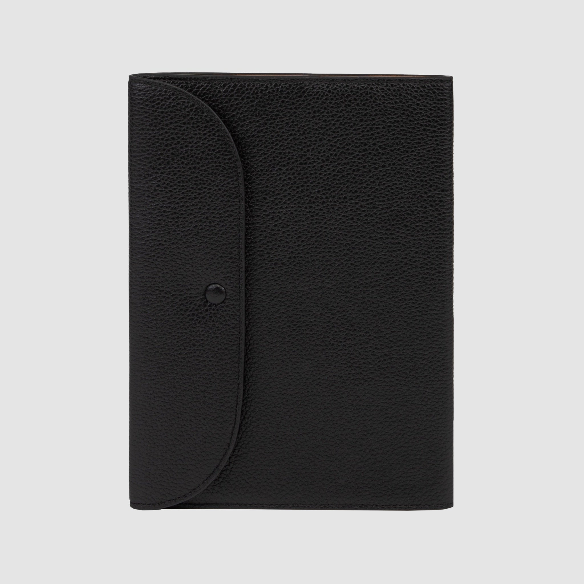 Personalised Harper Notebook Cover Black with initials | tde