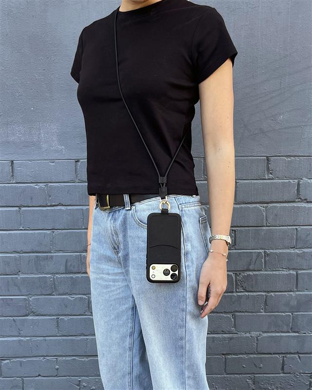 iPhone 17 Pro Max Case with Crossbody Strap Black
