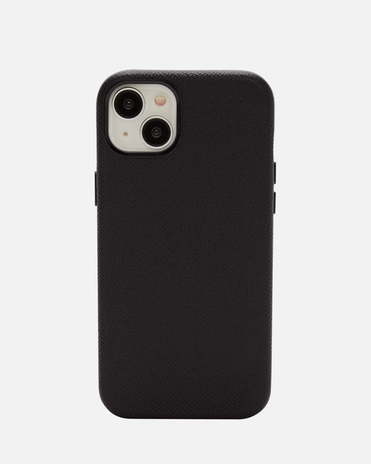 iPhone 15 Plus Leather Case Black