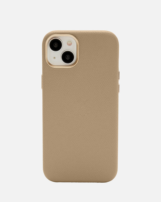 iPhone 15 Plus Leather Case Praline