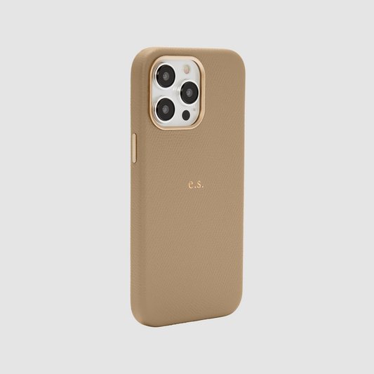 iPhone 15 Pro Max Leather Case  Praline