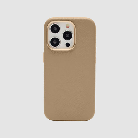 iPhone 15 Pro Leather Case Praline