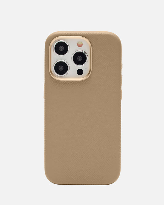 iPhone 15 Pro Leather Case Praline